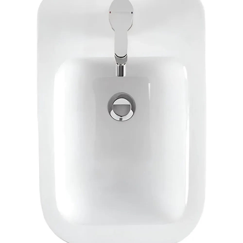 Bidet|Sanindusa Bidet céramique traditionnelle Look a poser au sol blanc (robinet et vidage non inclus)