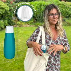 Expert Bidet Portable pour Toilette Intime avec deux embouts ajustables - Marque Française - 400 ml - Douchette de Voyage - WC