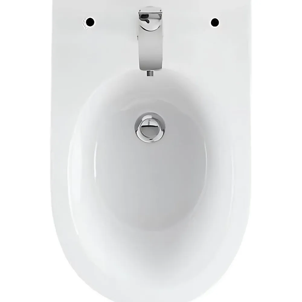 Sanindusa Bidet Sanlife céramique traditionnelle avec trous pour abattant (non inclus) blanc