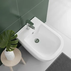 Bidet|Otitec Bidet suspendu - 52 x 37 x 29 cm - Blanc - CLEO