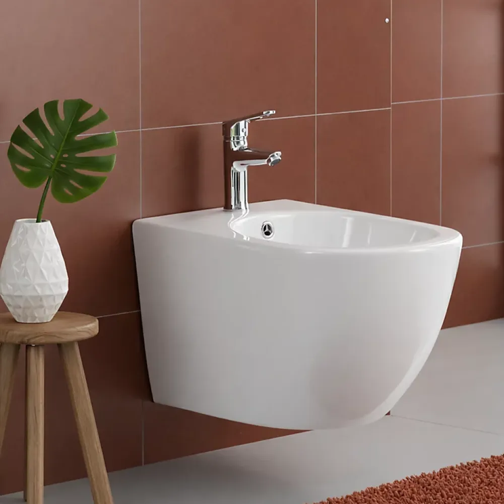 Bidet|Otitec Bidet suspendu - 52 x 36,3 x 33 cm - Blanc -VELA