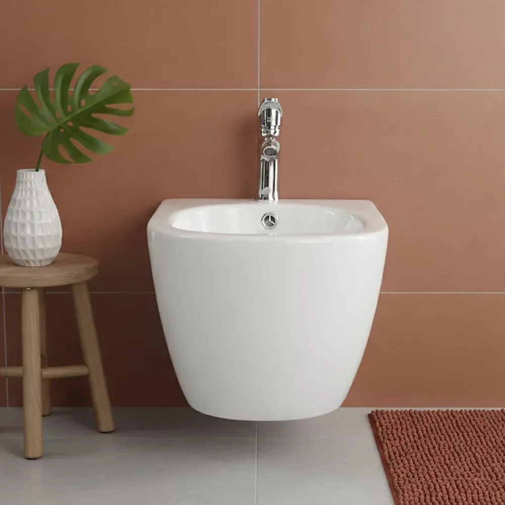 Bidet|Otitec Bidet suspendu - 52 x 36,3 x 33 cm - Blanc -VELA