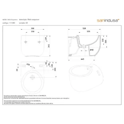 Bidet|Sanindusa Bidet suspendu cylindrique contemporain céramique traditionnelle blanc (robinet non inclus)