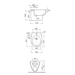 Kiamami Valentina Bidet Suspendu En Céramique Blanche - Cipro
