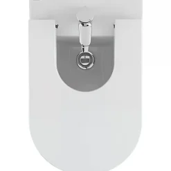 Sanindusa Bidet UrbY Compact gain de place céramique pose au sol avec trous abattant (abattant non compris) blanc