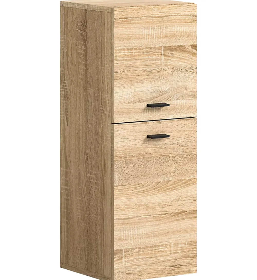 Xonox Boston - Meuble bas (L/H/P : 30x80x29 cm) en mélaminé chêne