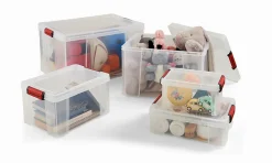 Sundis Boîte de rangement avec couvercle Clip’n store 27 L transparent