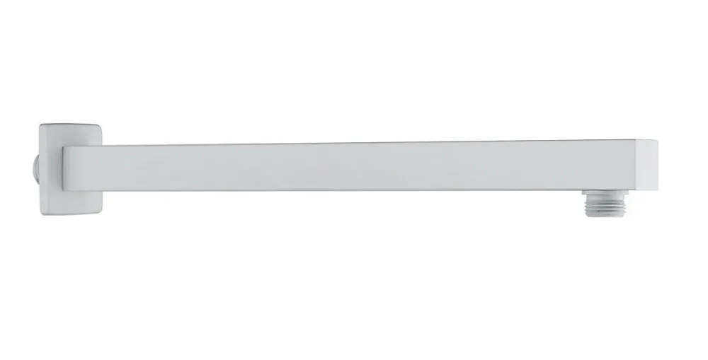 Edouard Rousseau Bras de douche encastrable carré L.37,3 cm, blanc,