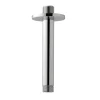 Pommeau De Douche, Flexible Et Barre De Douche|Kibath Bras de douche rond de 20 cm, montage au plafond, finition chromée, en laiton