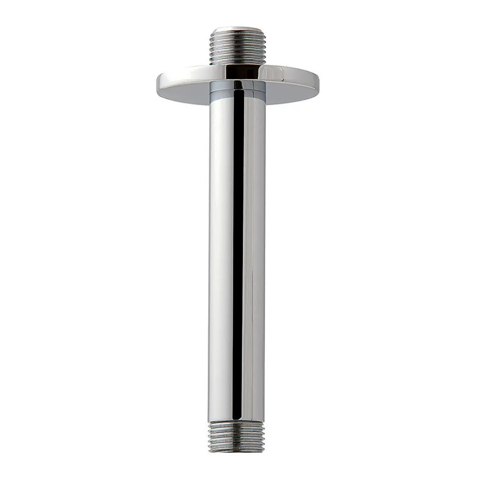 Pommeau De Douche, Flexible Et Barre De Douche|Kibath Bras de douche rond de 20 cm, montage au plafond, finition chromée, en laiton