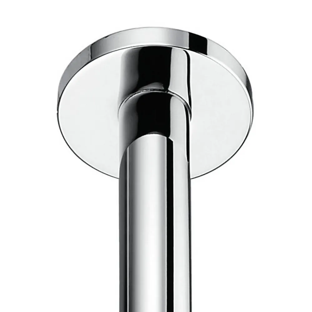 Pommeau De Douche, Flexible Et Barre De Douche|Kibath Bras de douche rond de 20 cm, montage au plafond, finition chromée, en laiton