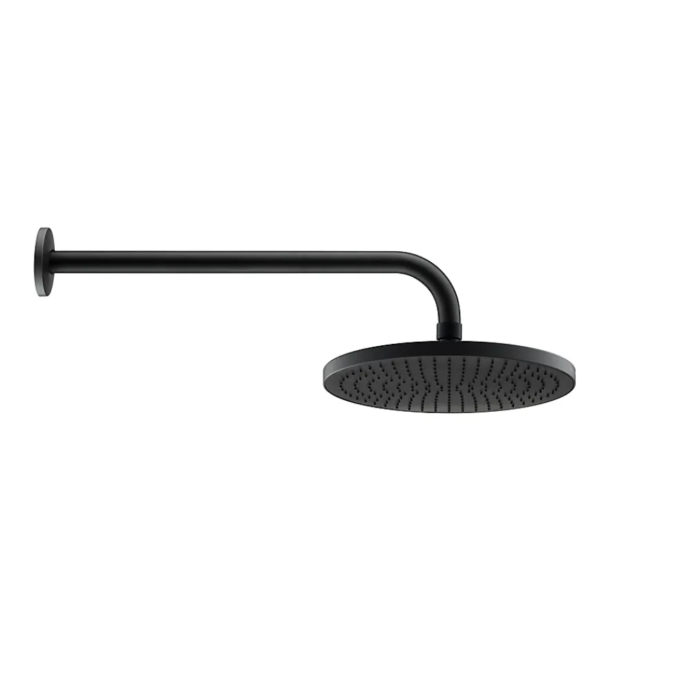 Duravit Bras de tête de douche en laiton, Barre de douche fixation murale 41cm (sans tête de douche) - Noir mat