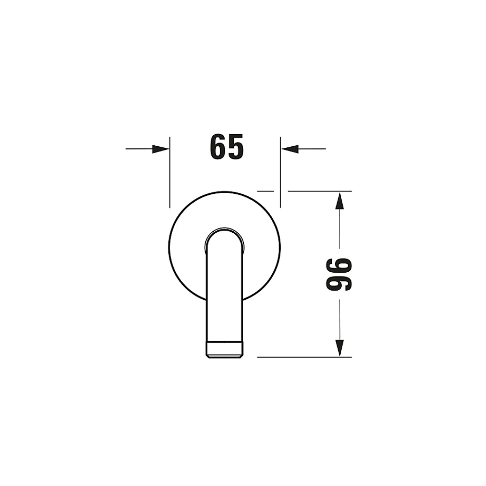 Duravit Bras de tête de douche en laiton, Barre de douche fixation murale 41cm (sans tête de douche) - Noir mat