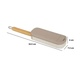 5Five Brosse à textile avec manche en bambou gris 7,3x4cm - Gris-
