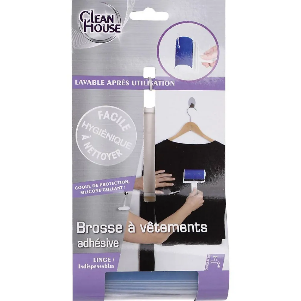 Etendoir À Linge|5Five Brosse à vêtements lavable gris - Bleu-