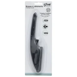 5Five Brosse à vêtements rotative Noir -