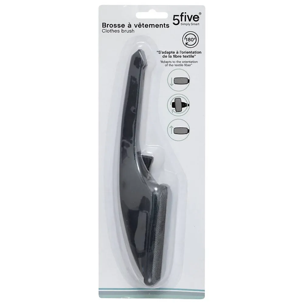 5Five Brosse à vêtements rotative Noir -