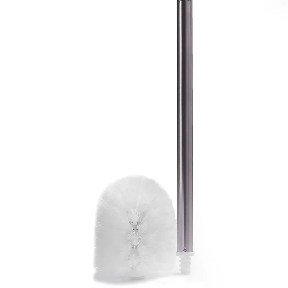 Accessoire Wc|MSV Brosse WC en polypropylène blanc et manche inox Ø8 x H.35 cm,