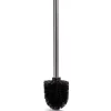 Accessoire Wc|MSV Brosse WC manche acier inoxydable brosse noire H.32 cm