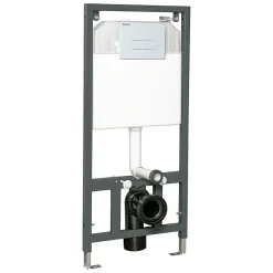 Wc Suspendu|Kerra Bâti support universel pour WC suspendu Avec plaque chasse d'eau blanche