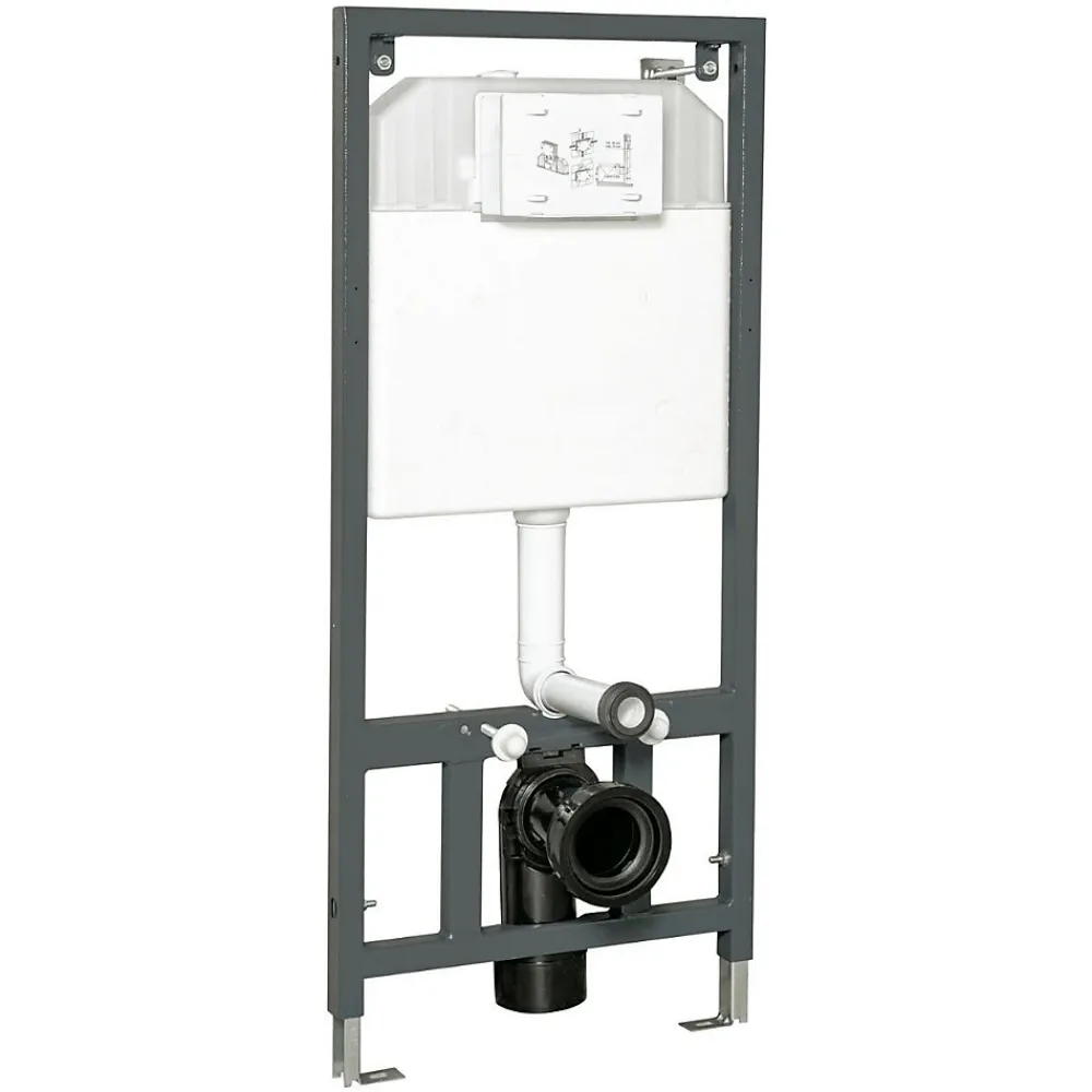 Wc Suspendu|Kerra Bâti support universel pour WC suspendu Avec plaque chasse d'eau blanche