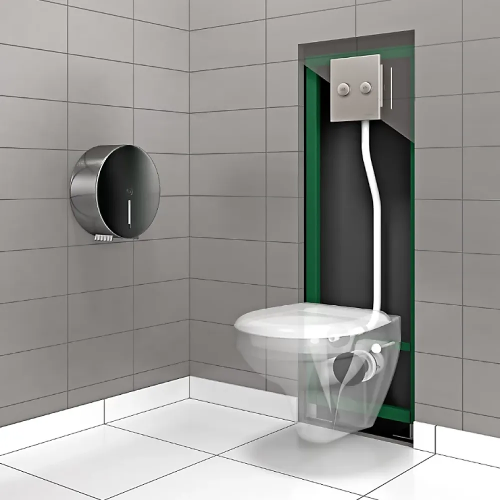 Wc Suspendu|Presto Bâti-support autoportant pour cuvette sans bride 1000 XL E DVA avec plaque