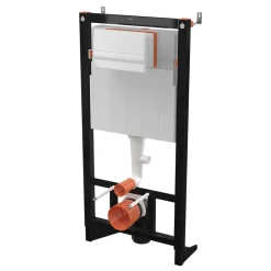 Wc Suspendu|GoodHome Bâti-support sol et mur pour WC suspendu autoportant, certifié NF, Silgo