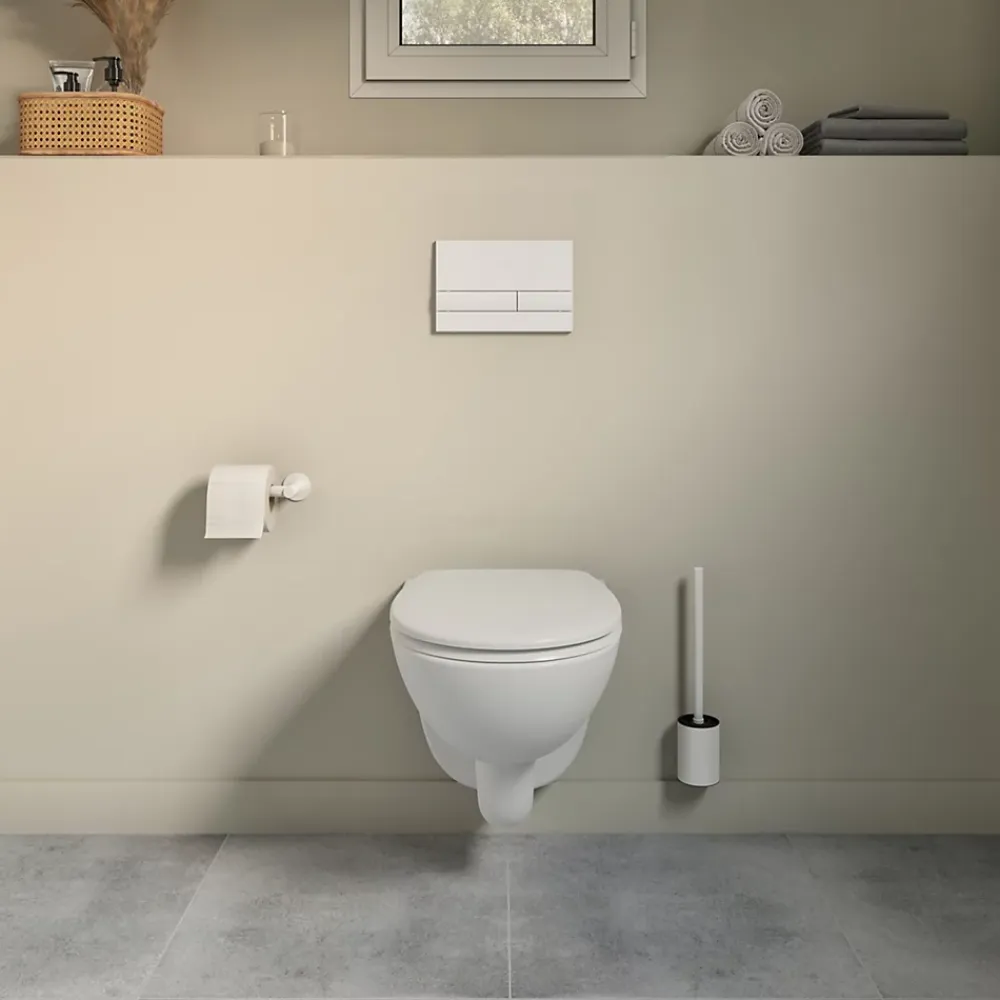 Wc Suspendu|GoodHome Bâti-support sol et mur pour WC suspendu autoportant, certifié NF, Silgo