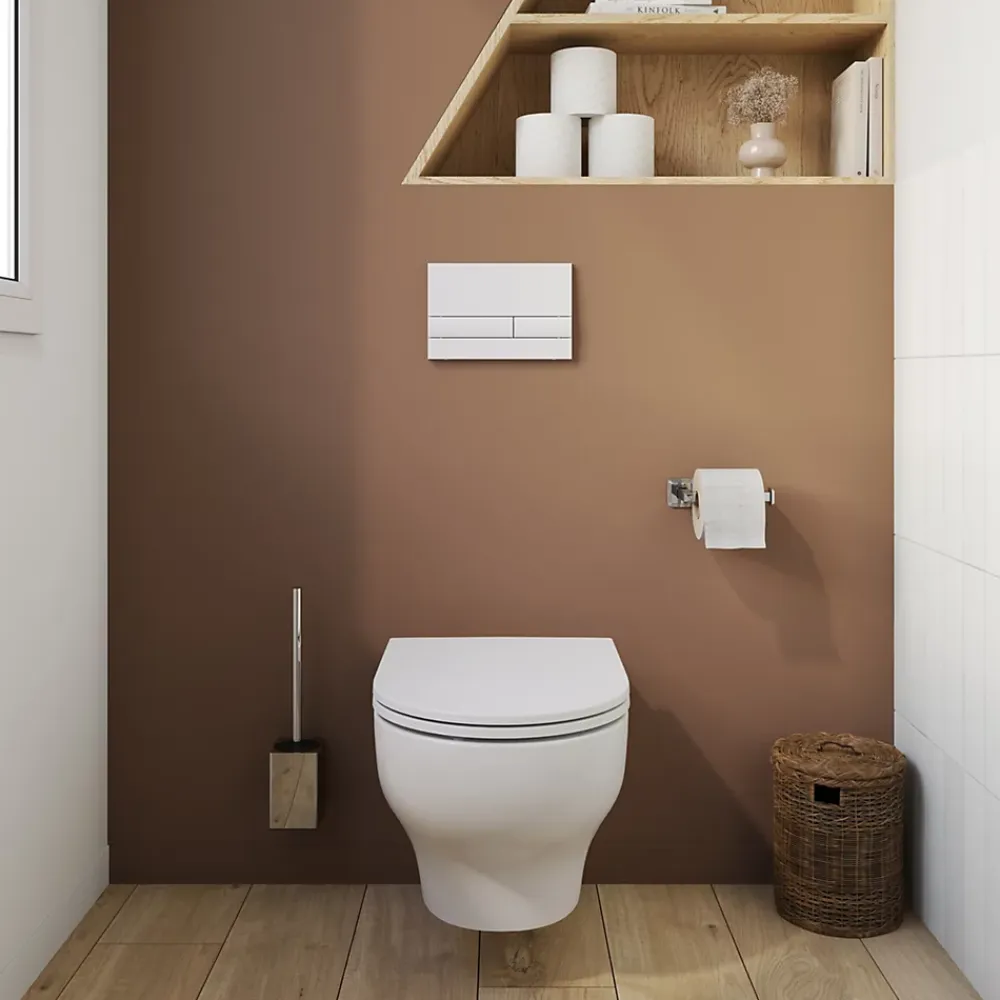 Wc Suspendu|GoodHome Bâti-support sol et mur pour WC suspendu autoportant, certifié NF, Silgo
