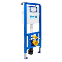 Roca Bâti-support WC suspendu, installation sur cloison légère, hauteur 112 cm, chasse 2/4-6 L + plaque blanche (ROW01-FR)