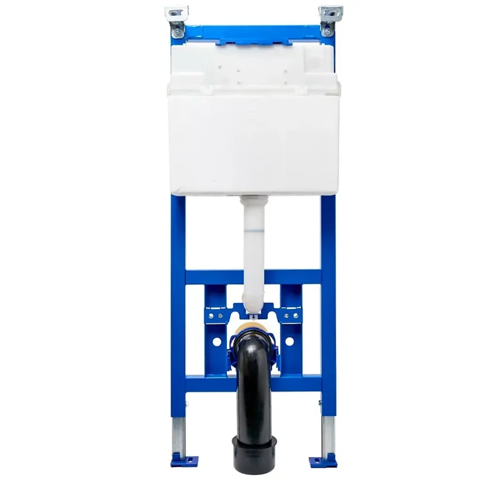 Roca Bâti-support WC suspendu, installation sur cloison légère, hauteur 112 cm, chasse 2/4-6 L + plaque blanche (ROW01-FR)
