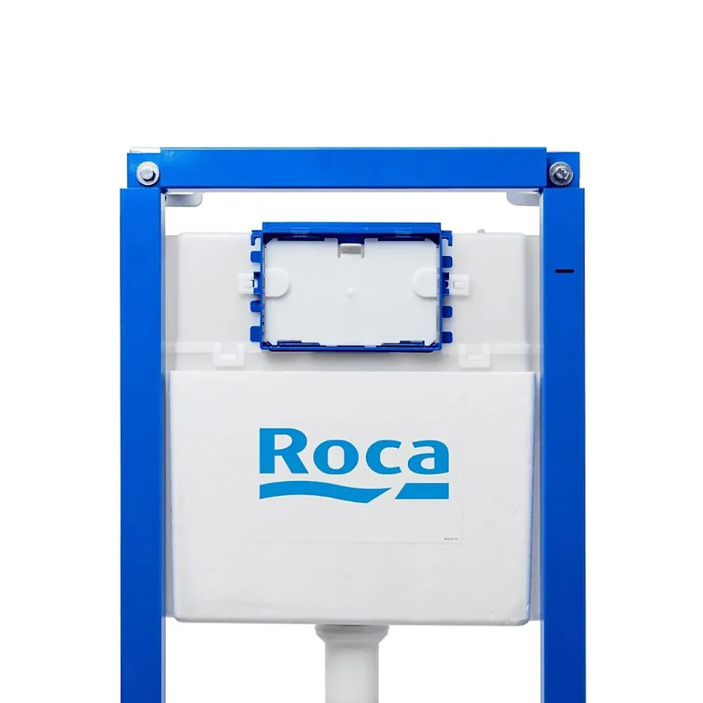 Roca Bâti-support WC suspendu, installation sur cloison légère, hauteur 112 cm, chasse 2/4-6 L + plaque blanche (ROW01-FR)