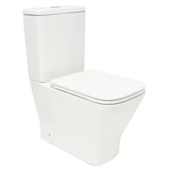 Wc À Poser|Swiss Aqua Technologies B-Way Kit complet WC à poser vario avec chasse d'eau Vortex + réservoir de chasse + abattant SoftClose, blanc