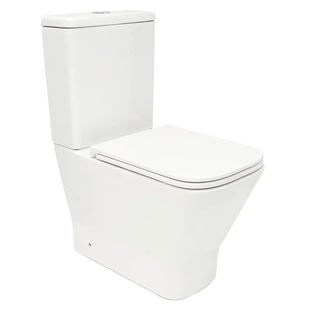 Wc À Poser|Swiss Aqua Technologies B-Way Kit complet WC à poser vario avec chasse d'eau Vortex + réservoir de chasse + abattant SoftClose, blanc