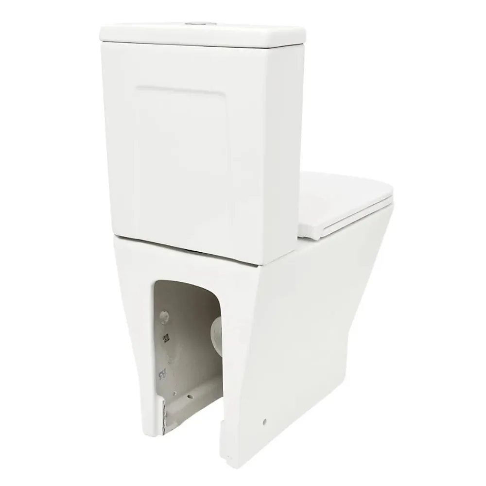Wc À Poser|Swiss Aqua Technologies B-Way Kit complet WC à poser vario avec chasse d'eau Vortex + réservoir de chasse + abattant SoftClose, blanc