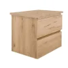 Meuble Sous-Vasque|Swiss Aqua Technologies B-Way 59x50x45 cm meuble de salle de bain suspendu avec plaque de recouvrement, 2 tiroirs, chêne mat (BWAY260OAKDESK)