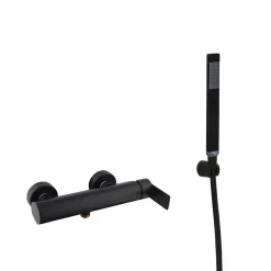 Swiss Aqua Technologies by Paffoni B-Way Set mitigeur de douche mécanique + Douchette 1 jet, Flexible 1,5m Noir mat (ATBSBW268-SET2