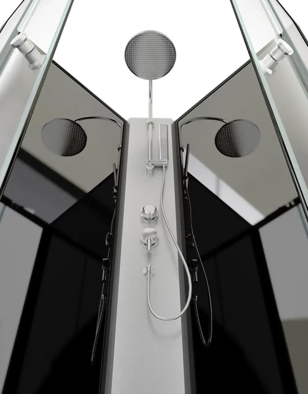 Cabine De Douche|Aurlane Cabine de douche 1/4 de cercle 85x85x225cm - NEBULA