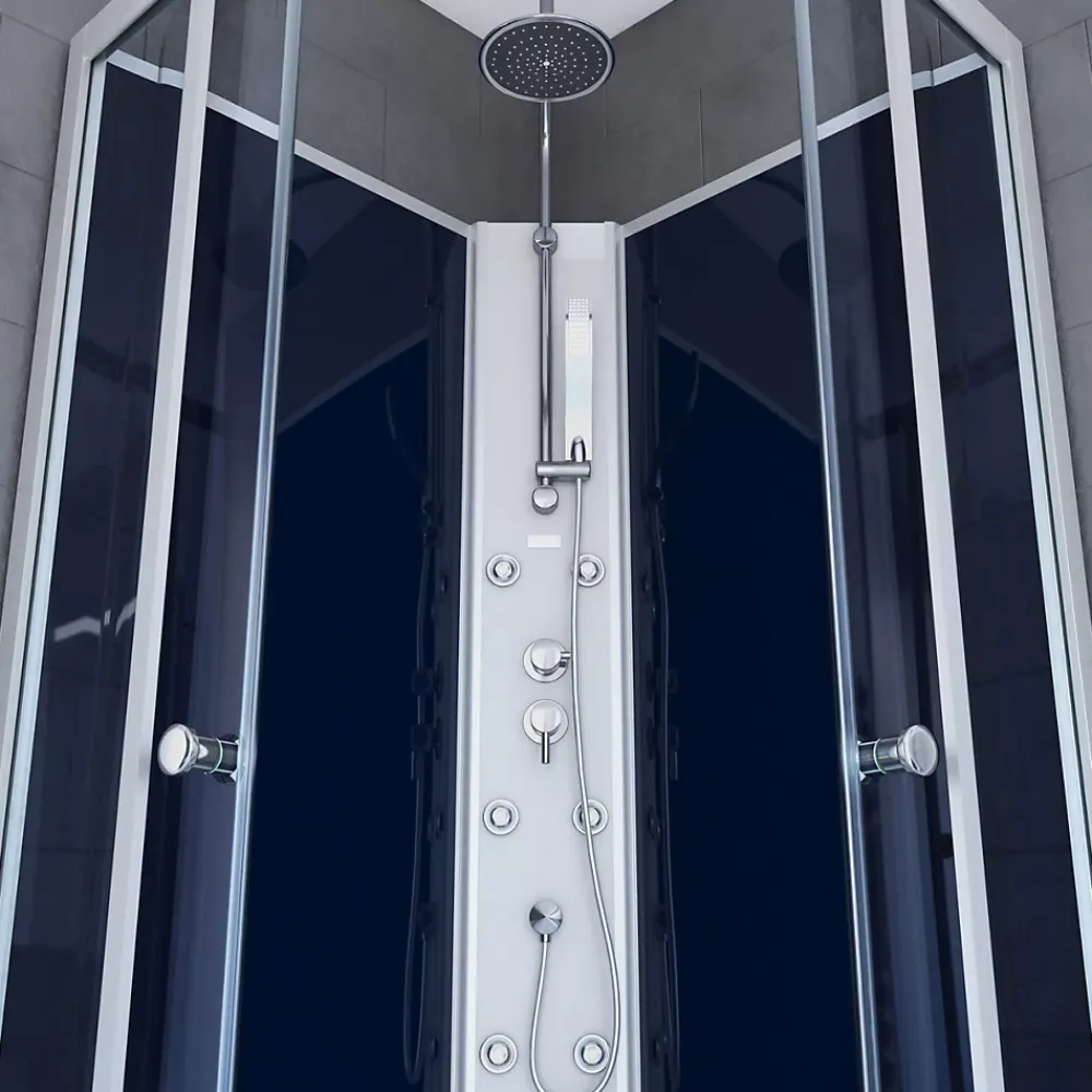 Aurlane Cabine de douche 1/4 de cercle - 85x85x225cm - NIGHTY