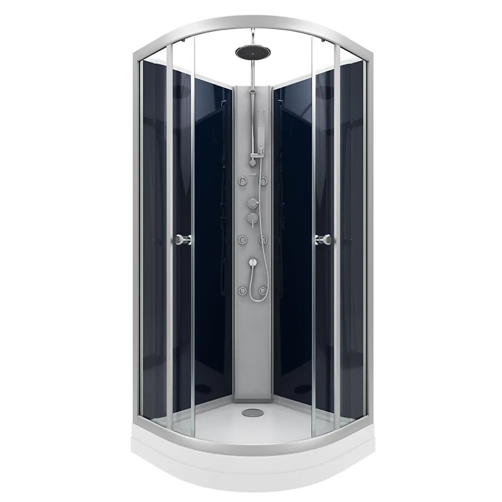 Aurlane Cabine de douche 1/4 de cercle - 85x85x225cm - NIGHTY