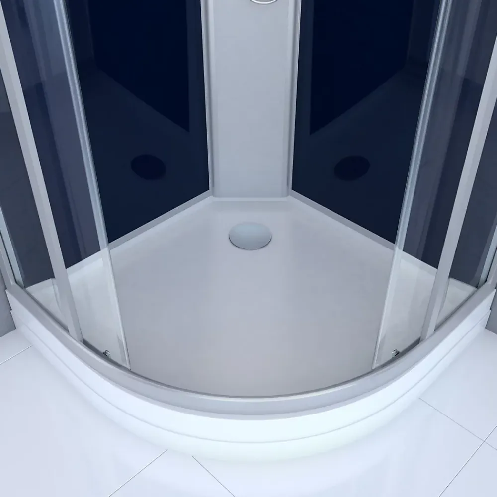 Aurlane Cabine de douche 1/4 de cercle - 85x85x225cm - NIGHTY
