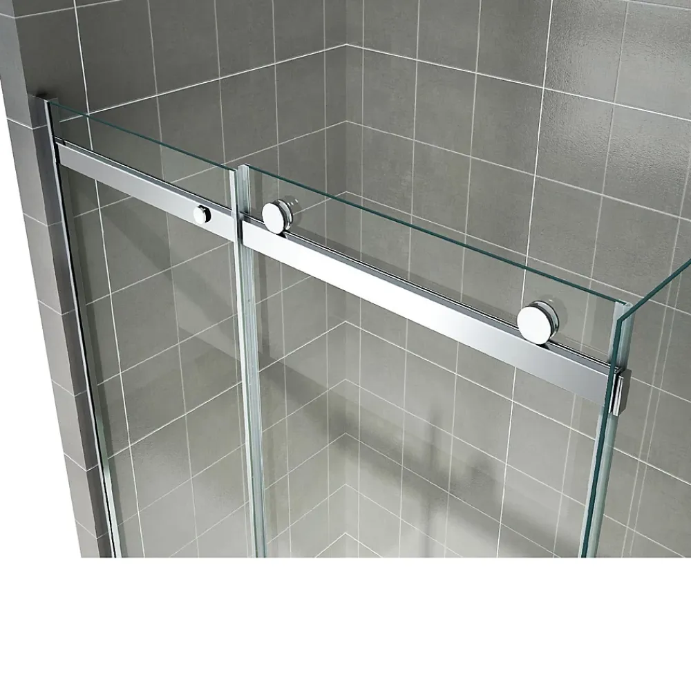 Paroi De Douche|Saniverre Cabine de douche ALIXA H.200 cm porte coulissante en verre 8 mm transparent 85 x 150 cm (porte 150) -