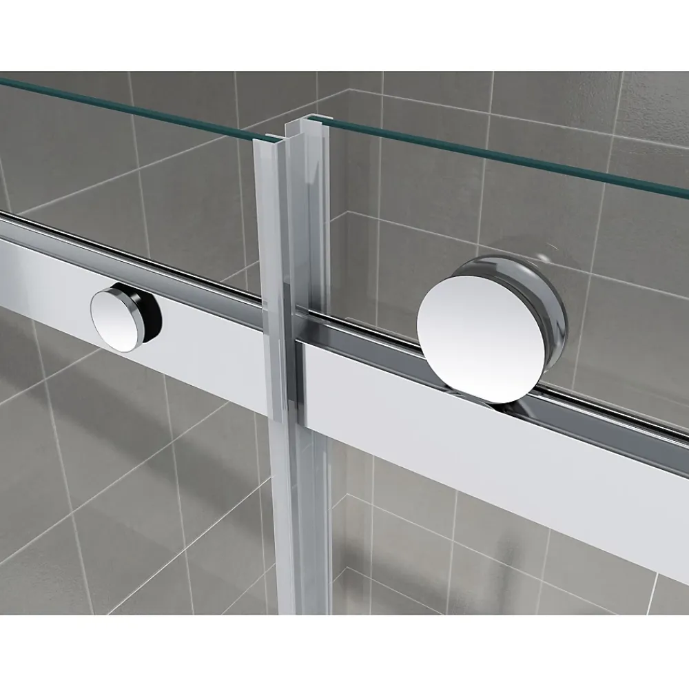 Paroi De Douche|Saniverre Cabine de douche ALIXA H.200 cm porte coulissante en verre 8 mm transparent 85 x 150 cm (porte 150) -