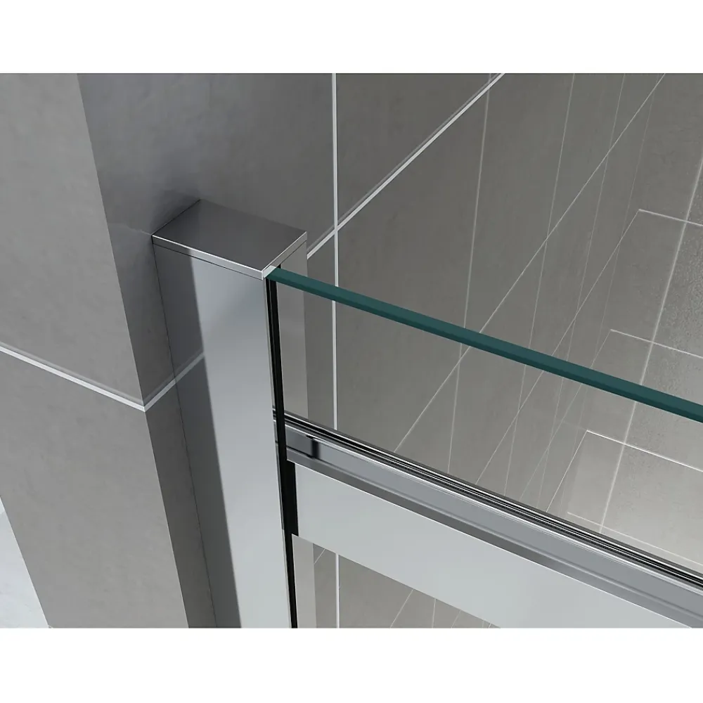Paroi De Douche|Saniverre Cabine de douche ALIXA H.200 cm porte coulissante en verre 8 mm transparent 85 x 150 cm (porte 150) -