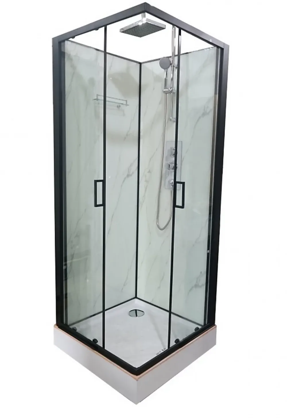 Sanitaire Cabine de douche carrée 90x90 QUADRA Marble