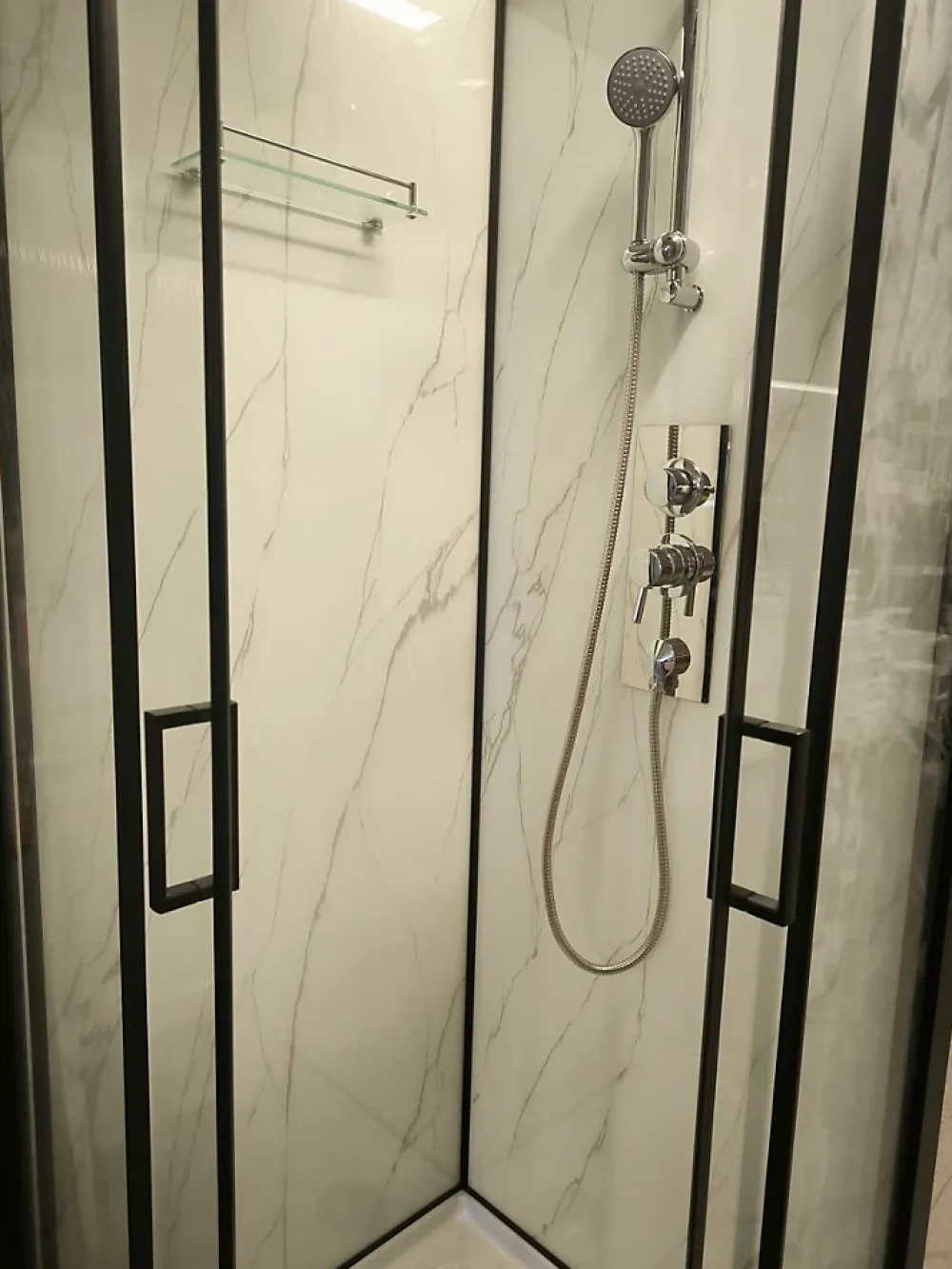 Sanitaire Cabine de douche carrée 90x90 QUADRA Marble