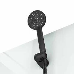 Cabine De Douche|Aurlane Cabine de douche carrée 80x80x200 cm - Porte pivotante - Fonds Blancs & Profilés Noir Mat