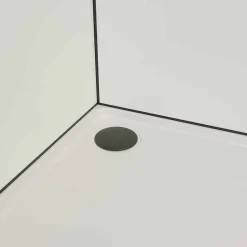 Cabine De Douche|Aurlane Cabine de douche carrée 80x80x200 cm - Porte pivotante - Fonds Blancs & Profilés Noir Mat