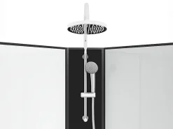 Cabine De Douche|Vente-unique Cabine de douche d'angle hydromassante - L80 x l80 x H225 cm - KIVORA