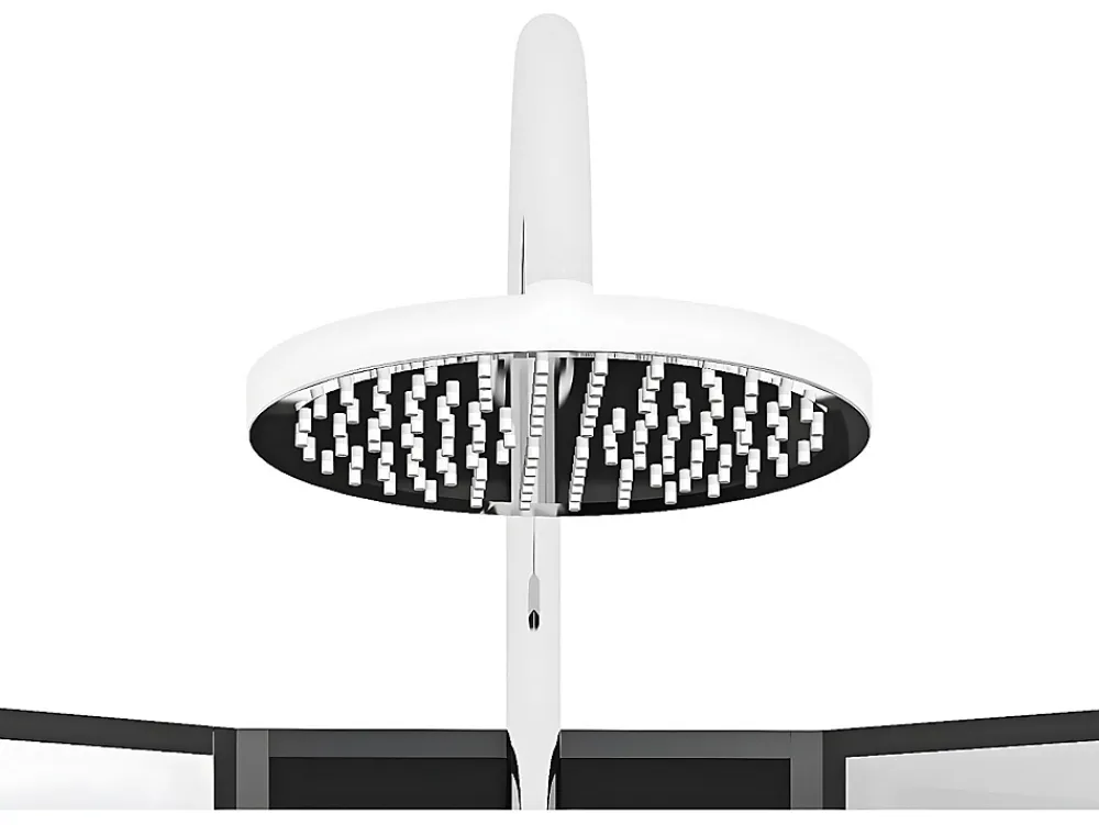 Cabine De Douche|Vente-unique Cabine de douche d'angle hydromassante - L80 x l80 x H225 cm - KIVORA